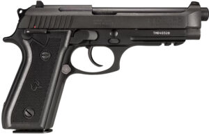 Taurus 1-920151-17 92  Full Size Frame 9mm Luger 17+1 5" Matte Black Stainless Steel Barrel, Serrated Steel Slide, Black Anodized Aluminum Frame w/Picatinny Rail, Black Rubber Grip, Right Hand