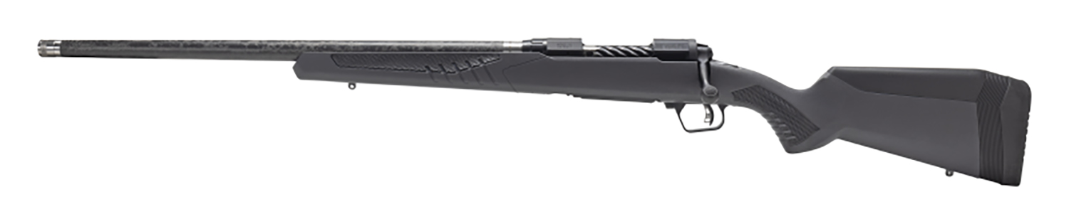 Savage Arms 57720 110 UltraLite Full Size 28 Nosler 2+1 24" Carbon Fiber Threaded Barrel, Black Melonite Drilled & Tapped Stainless Steel Receiver, Adj AccuStock Matte Gray Synthetic Stock, Left Hand
