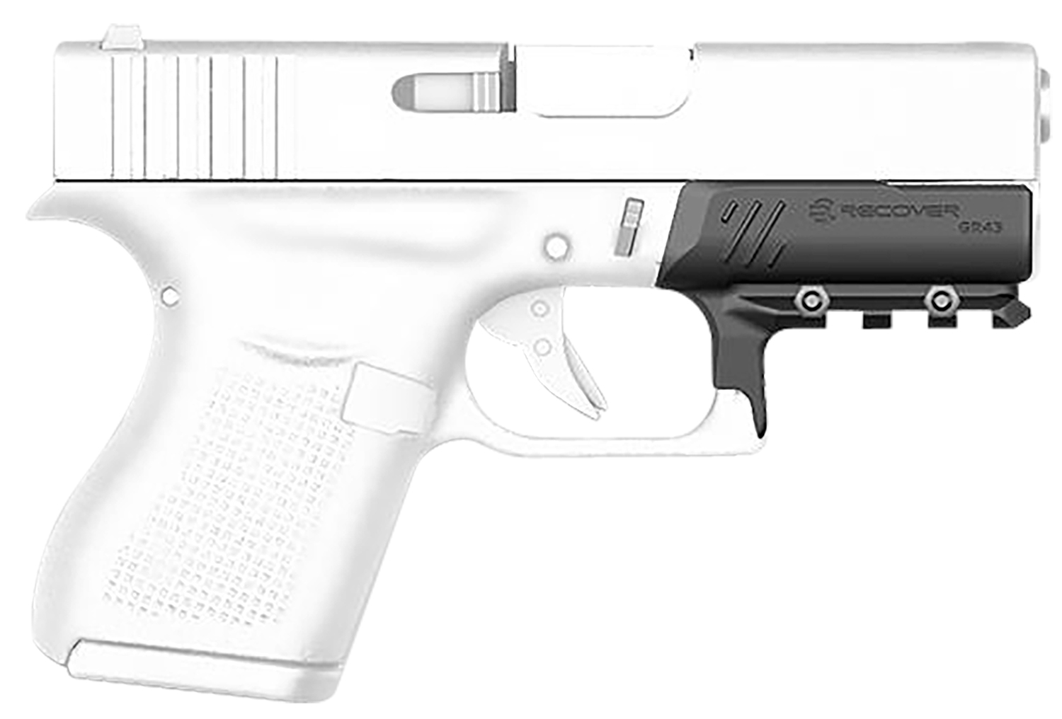 Recover Tactical GR4301 Compact Rail Adapter for Glock 43 43X and 48 Black