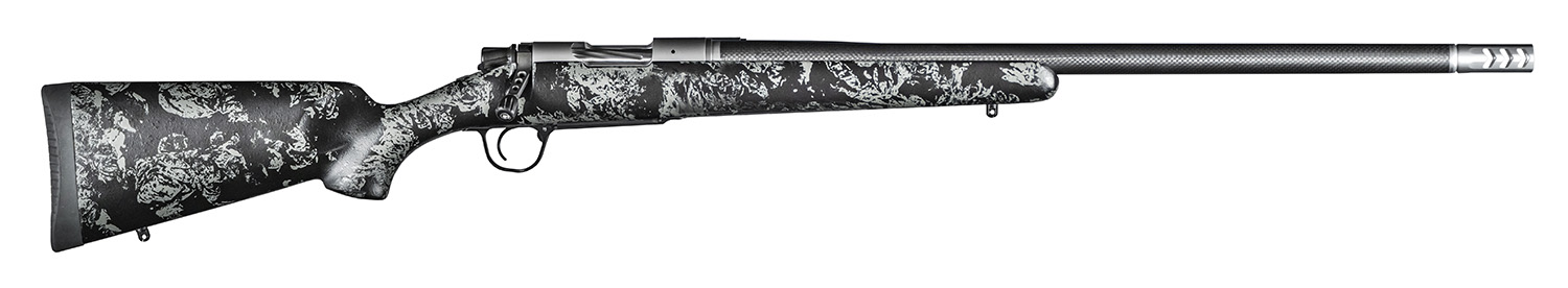 Christensen Arms 8010613900 Ridgeline FFT Full Size 7mm-08 Rem 4+1, 20" Stainless Steel Threaded Barrel, Stainless Aluminum Receiver, Black w/Gray Accents Fixed Sporter w/Flash Forged Technology Stock