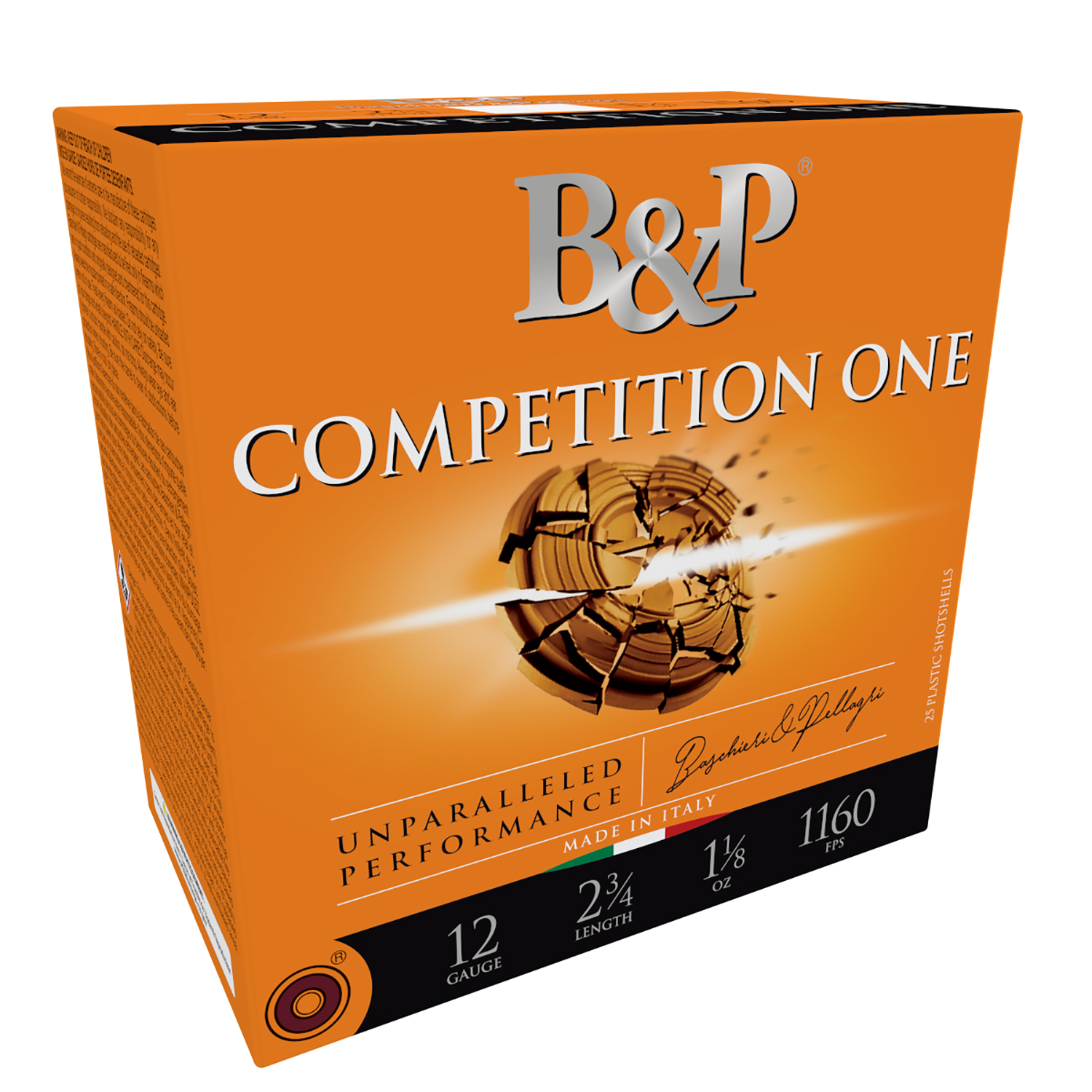 B&P Ammunition 12B1CP9 Competition One 12Gauge 2.75" 1oz 9Shot 25 Per Box/10 Case