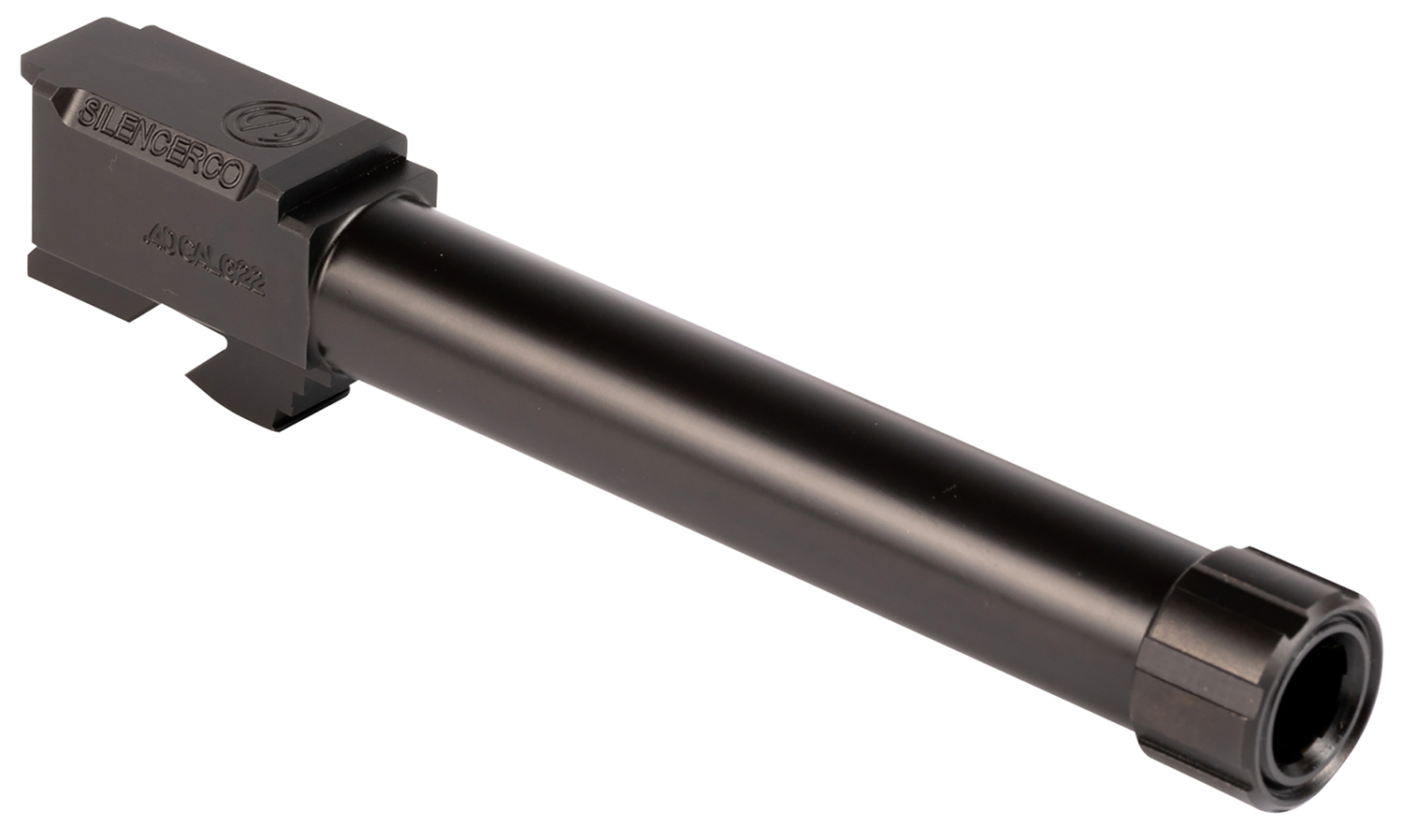 SilencerCo AC50 Glock 40 S&W 4.80" Threaded Black Nitride Stainless Steel, Fits Glock 22 Gen2-4