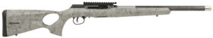 Savage Arms 47253 A Series TimberLite 22LR 10+1 18" Black Threaded Carbon Fiber/SS Barrel, Black Picatinny Rail Steel Receiver, Gray w/Black Webbing Synthetic Fixed Thumbhole Stock