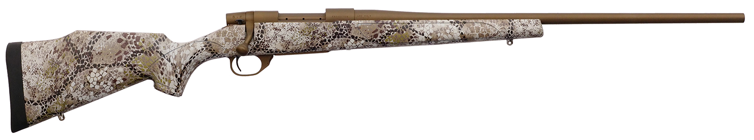 Weatherby VAP65CMR2T Vanguard Badlands 6.5 Creedmoor 4+1 22" Burnt Bronze Cerakote #2 Threaded Barrel, Drilled & Tapped Steel Receiver, Badlands Approach Camo Monte Carlo w/Raised Comb Synthetic Stock