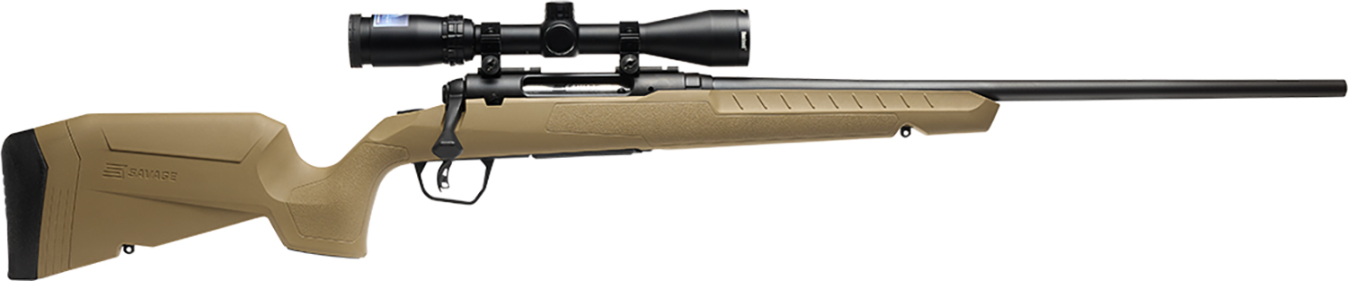 Savage Arms 32165 Axis 2 XP Combo Full Size 308 Win 4+1 22" Black Sporter Barrel, Black Carbon Steel Receiver Drilled & Tapped, Flat Dark Earth Fixed Synthetic Stock, Weaver 3-9x40mm Scope, Right Hand