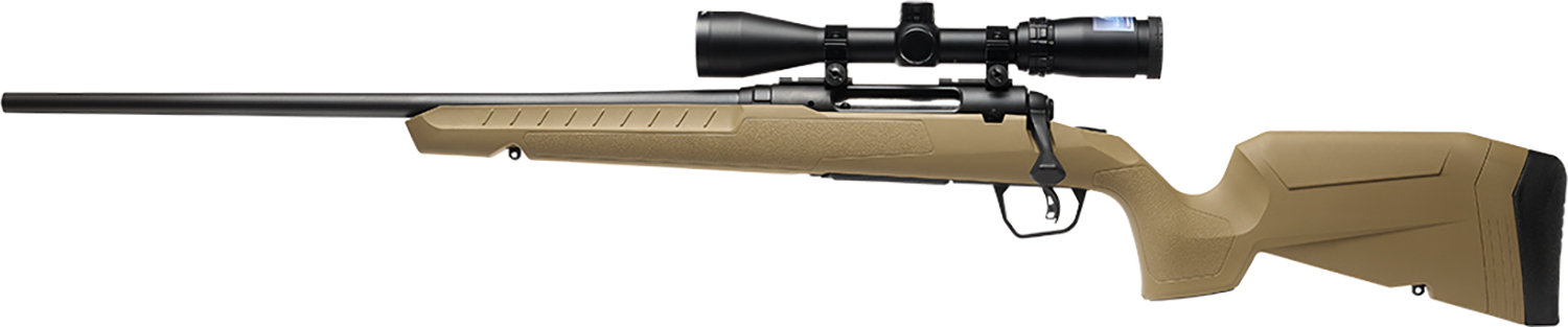 Savage Arms 32195 Axis 2 XP Combo Full Size 243 Win 4+1 22" Black Sporter Barrel, Black Carbon Steel Receiver Drilled & Tapped, Flat Dark Earth Fixed Synthetic Stock, Weaver 3-9x40mm Scope, Left Hand