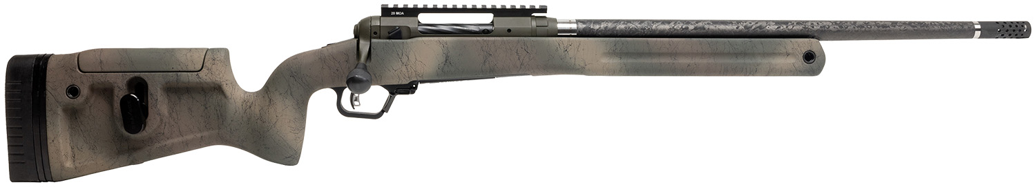 Savage Arms 58162 110 Pro Pursuit 300 WM 3+1 20" Olive Dark Green Cerakote Earth-Tone Camo/Black Web Right Hand