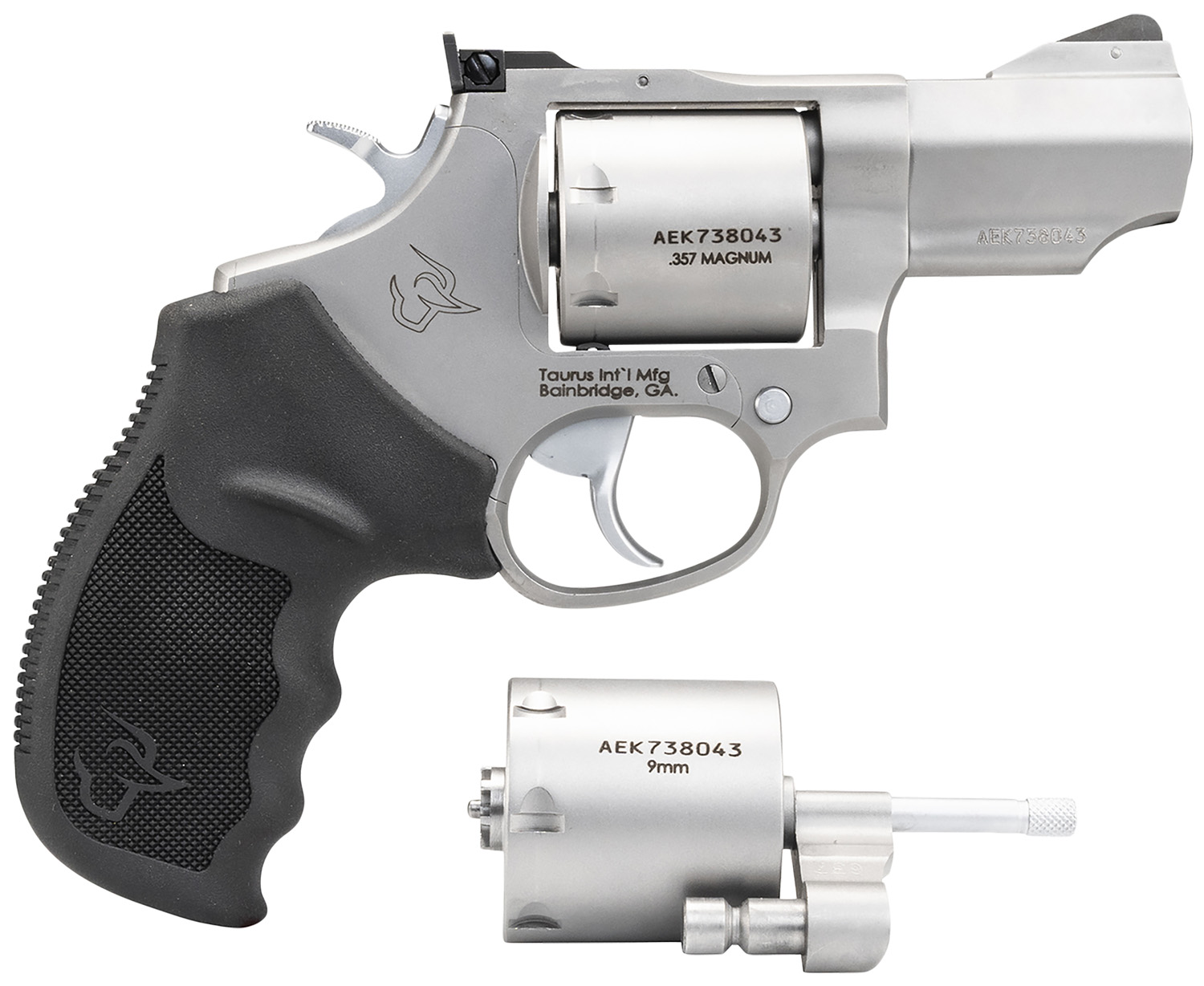 Taurus 2-692029 692 Medium Frame 357 Mag/38 Special +P/9mm 7 Shot 2.50" Matte Stainless Cylinder/Frame/Barrel Transfer Bar Safety
