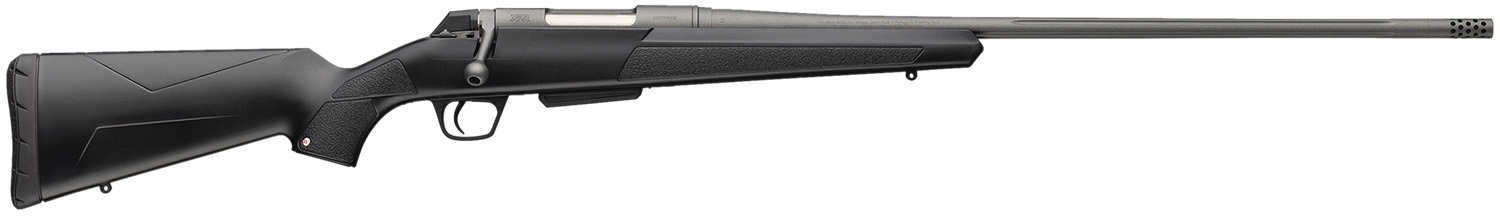 Winchester Repeating Arms 535801230 XPR Extreme 7mm Rem Mag 3+1 26" Tungsten Cerakote Fluted Threaded Barrel & Drilled & Tapped Steel Receiver, Fixed Black Synthetic Stock