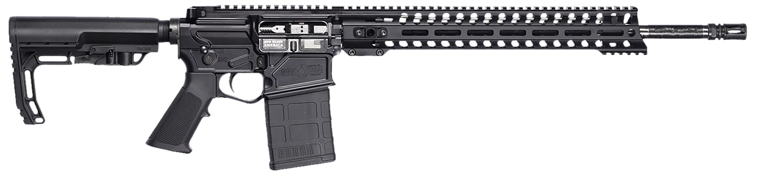 Patriot Ordnance Factory 02419 Rogue DI 308 Win 20+1 18.50" Picatinny Rail Receiver, M-LOK/Picatinny Rail Handguard, Black Polymer Stock & Grip