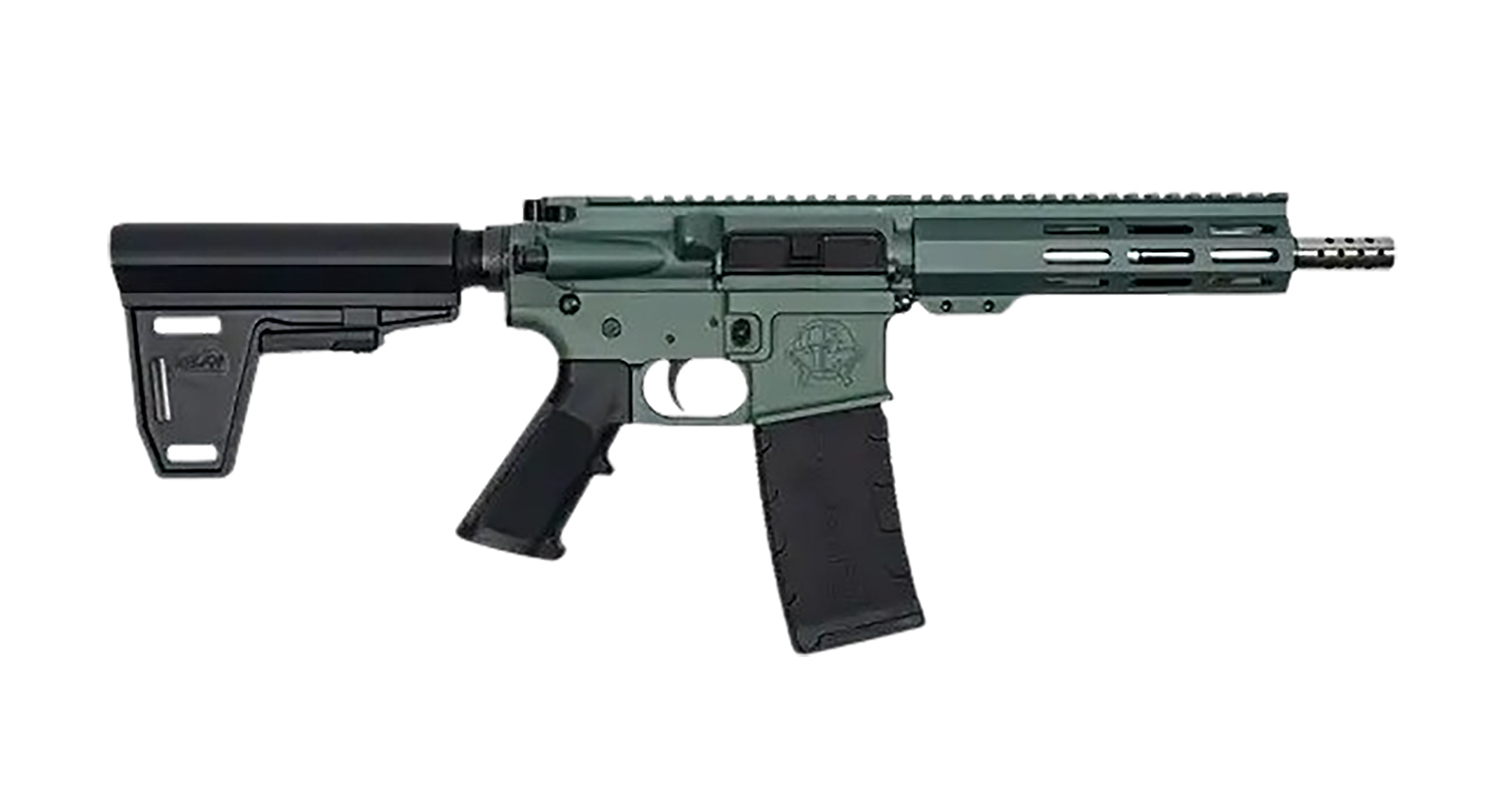 Great Lakes Firearms GL15223SSPBCHG AR-15 223 Wylde 30+1 7.50" Black Nitride Threaded Barrel, M-LOK Handguard, Charcoal Green Cerakote Aluminum Receiver w/Picatinny Rail, Black Polymer Mil-Spec Grip