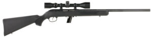 Savage Arms 45100 64 FVXP Full Size 22 LR 10+1 21" Matte Black Heavy Barrel, Matte Black Drilled & Tapped Carbon Steel Receiver, Matte Black Fixed Synthetic Stock, 3-9x40mm Duplex Scope, Right Hand