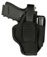 BLACKHAWK AMBIDEXTROUS HOLSTER - W/MAG POUCH #06 NYLON BLACK