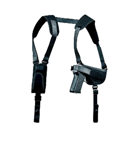 Uncle Mike's 77160 Pro-Pak Horizontal Shoulder Holster Shoulder Size 16 Black Nylon Harness Fits Med/Large Semi Autos Fits 3.25-3.75" Barrel Right Hand