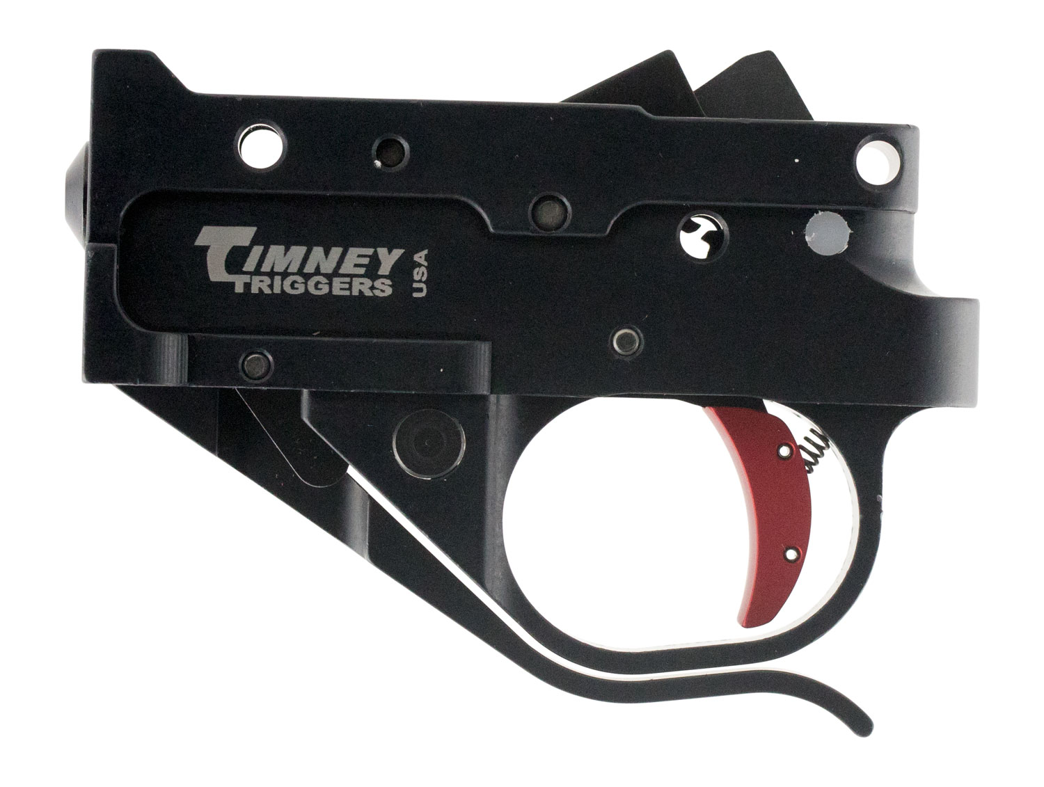 Timney Triggers 10222C Replacement Trigger Single-Stage Curved Trigger with 2.75 lbs Draw Weight & Black/Red Finish for Ruger 10/22