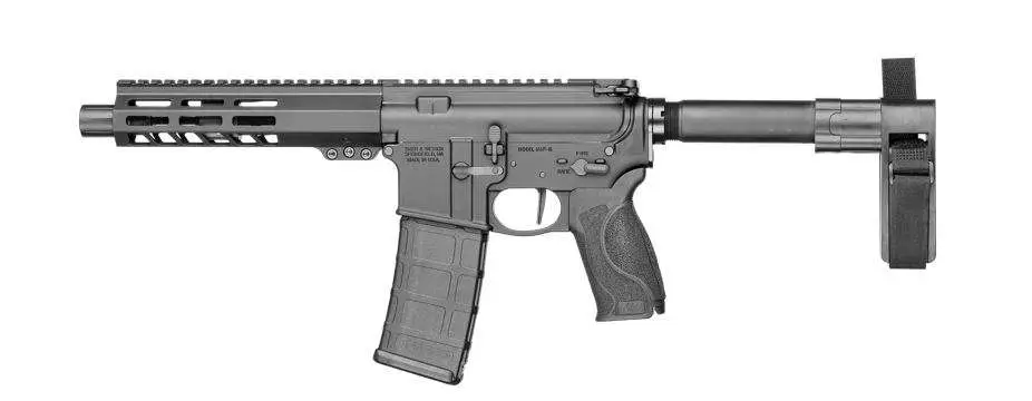SMITH & WESSON M&P15 5.56 BRACED PISTL 7.75"TB, MLOK FIXED BRACE, 1-30RD MAG