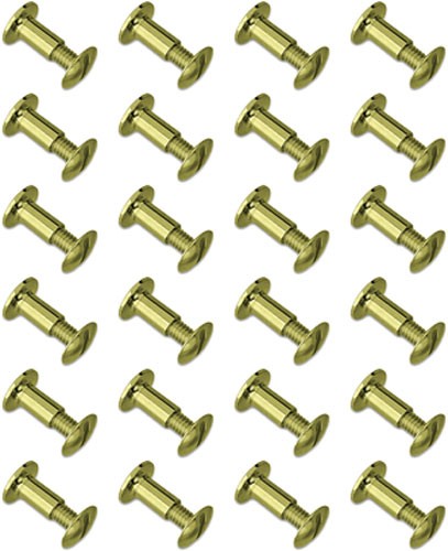GROVTEC BRASS CHICAGO SCREWS - 24-PACK