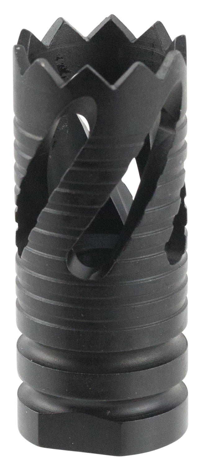 TacFire MZ10213B Thread Crown Muzzle Brake Black Oxide Steel with 5/8"-24 tpi Threads & 2.05" OAL for 308 Win AR-10