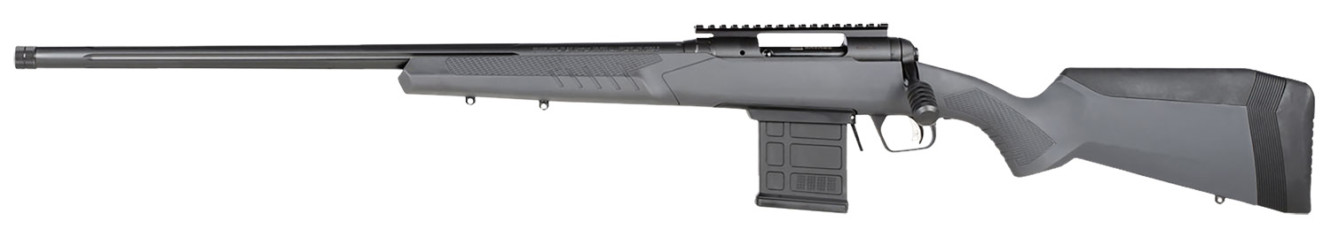 Savage Arms 57457 110 Tactical 6.5 Creedmoor 10+1 24", Matte Black Metal, Gray Fixed AccuStock with AccuFit, Left Hand