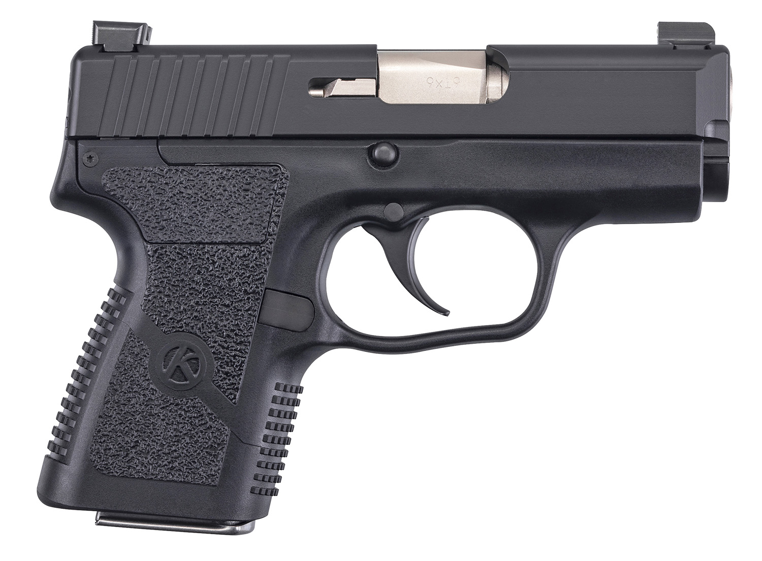 Kahr Arms PM90G94N PM 9mm Luger 6+1 7+1 3.10" Polygonal Rifled Barrel/Matte Stainless Steel Serrated Matte Stainless Steel Slide Black Polymer Frame Black Textured Polymer Grips Right Hand