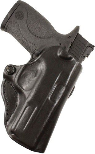 DESANTIS MINI SCABBARD HOLSTER - RH OWB LEATHER J-FRM 2-2.25 BL