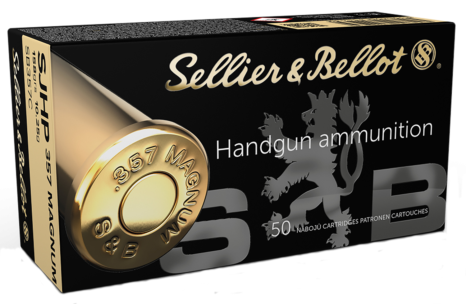 Sellier & Bellot SB357C Handgun 357Mag 158gr Semi Jacketed Hollow Point 50 Per Box/20 Case