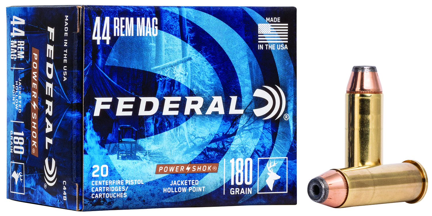 Federal C44B Power-Shok Handgun 44RemMag 180gr Jacketed Hollow Point 20 Per Box/25 Case