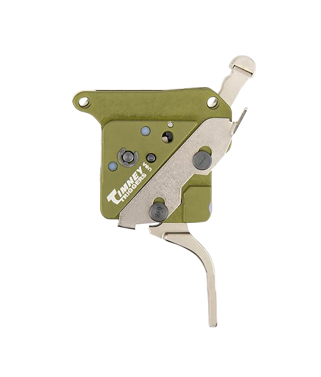 Timney Triggers 51716V2 Elite Hunter Straight Trigger with 3 lbs Draw Weight & Green/Nickel Finish for Remington 700 Right