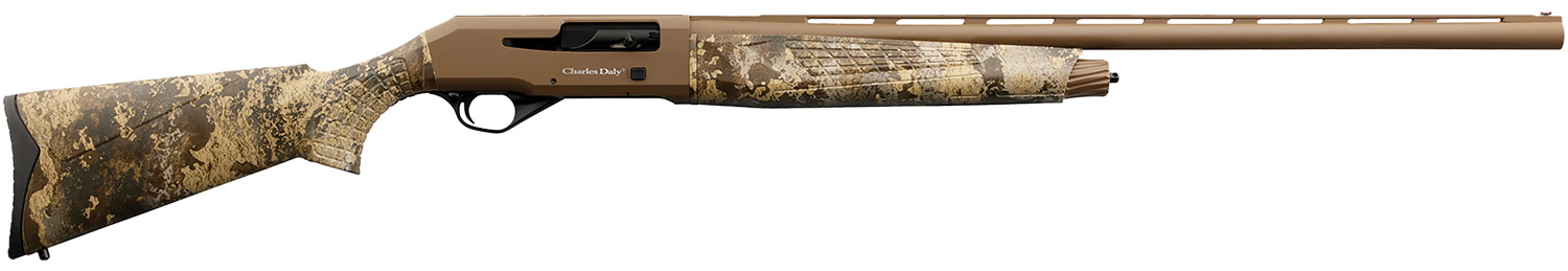 Charles Daly 930204PT 601 12 Gauge 4+1 3" 28" Vent Rib Barrel, Flat Dark Earth Aluminum Receiver, TrueTimber Prairie Synthetic Stock, Includes 3 Choke Tubes