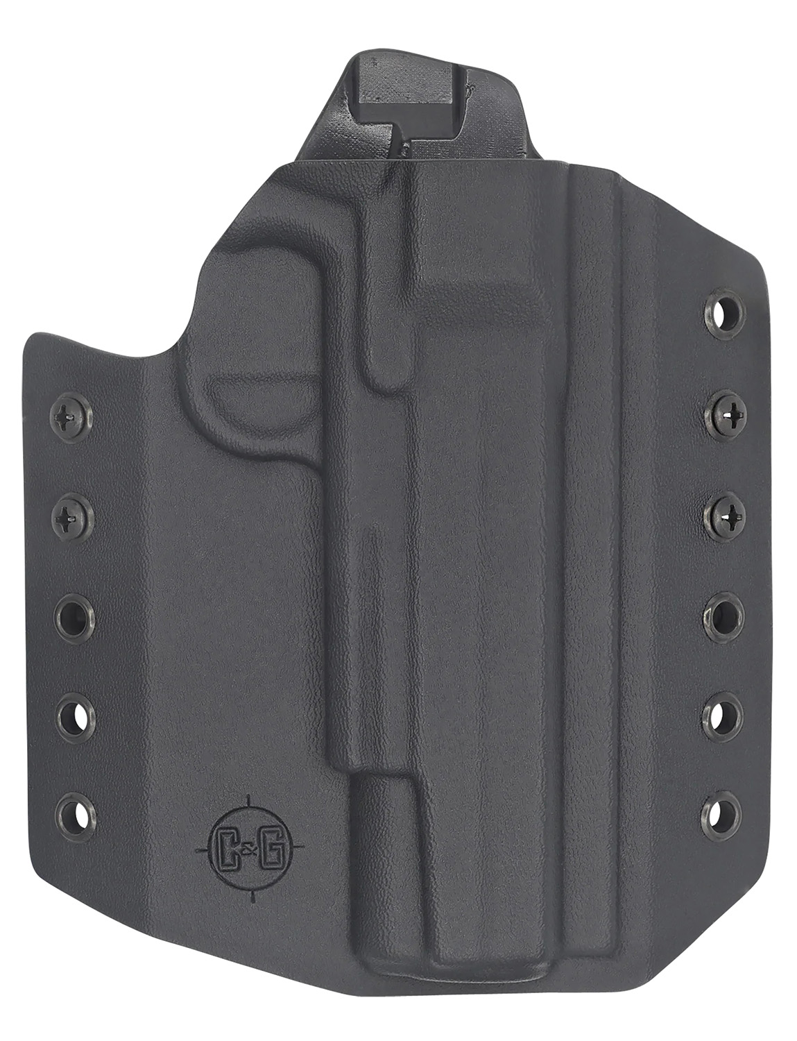 C&G Holsters 1850100 Covert OWB Black Kydex Belt Loop Fits 1911 Government 5"
