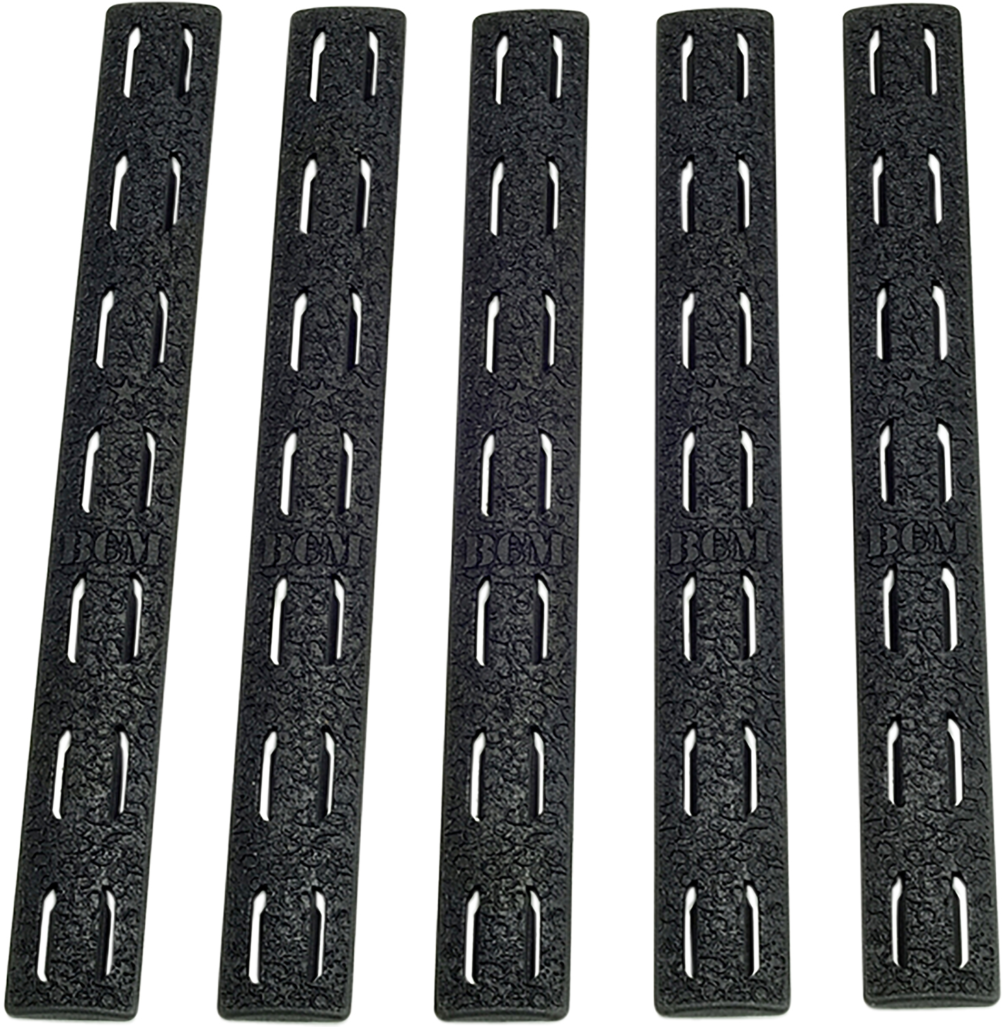 BCM KMRRPBLK5 Rail Panel Kit AR Platform KeyMod 5.55" Black Polymer 5 Pack